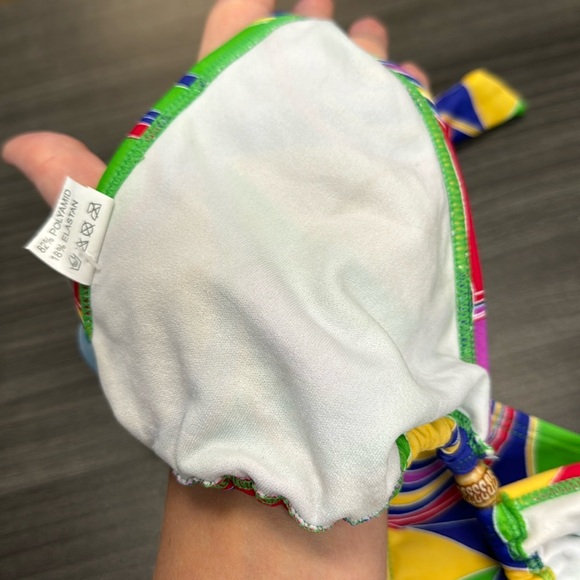 Hoopa Multi Colored Triangle Slide Bikini Top - Picture 5 of 7